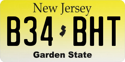 NJ license plate B34BHT