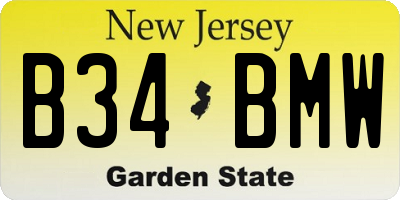 NJ license plate B34BMW