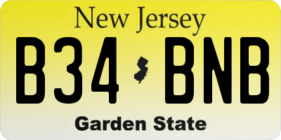 NJ license plate B34BNB
