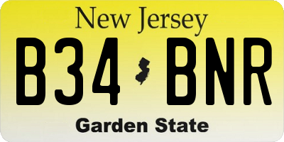 NJ license plate B34BNR
