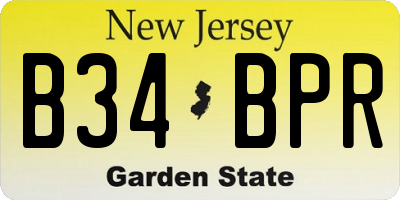 NJ license plate B34BPR