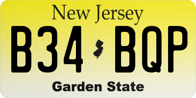 NJ license plate B34BQP