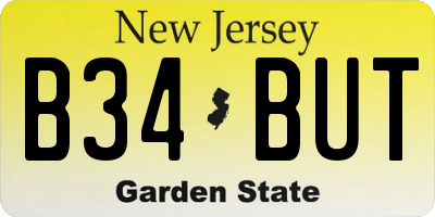 NJ license plate B34BUT