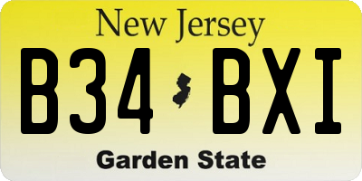 NJ license plate B34BXI