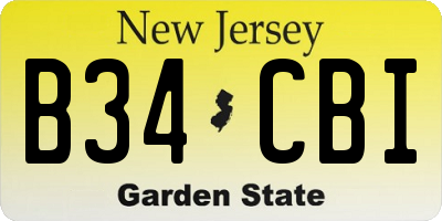 NJ license plate B34CBI