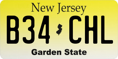 NJ license plate B34CHL