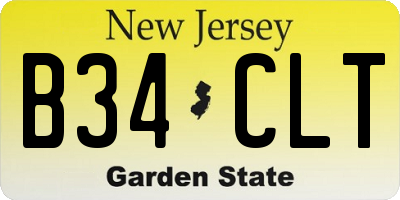 NJ license plate B34CLT