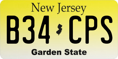 NJ license plate B34CPS