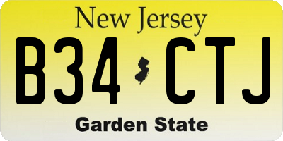 NJ license plate B34CTJ