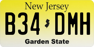NJ license plate B34DMH