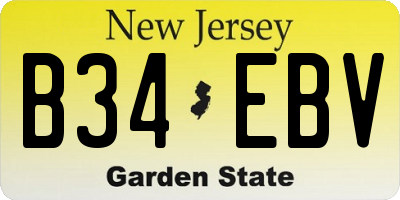 NJ license plate B34EBV