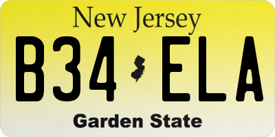 NJ license plate B34ELA