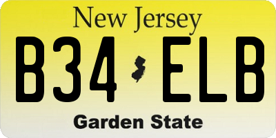 NJ license plate B34ELB