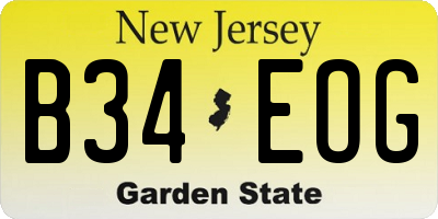NJ license plate B34EOG