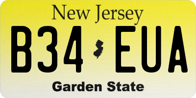 NJ license plate B34EUA