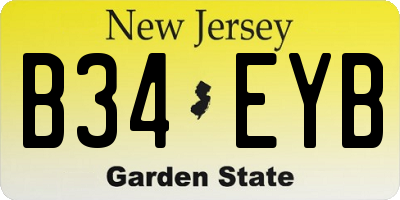 NJ license plate B34EYB