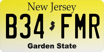 NJ license plate B34FMR