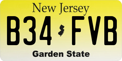 NJ license plate B34FVB