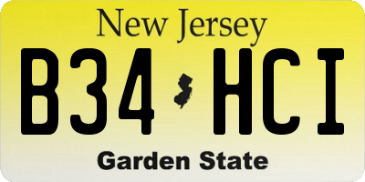 NJ license plate B34HCI
