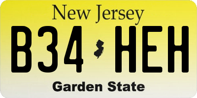 NJ license plate B34HEH