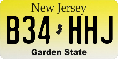 NJ license plate B34HHJ