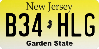 NJ license plate B34HLG