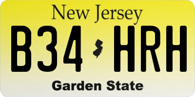 NJ license plate B34HRH