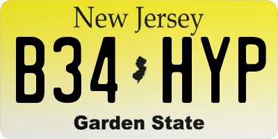 NJ license plate B34HYP