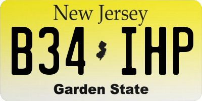 NJ license plate B34IHP