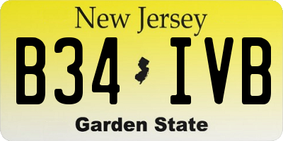 NJ license plate B34IVB