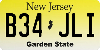 NJ license plate B34JLI