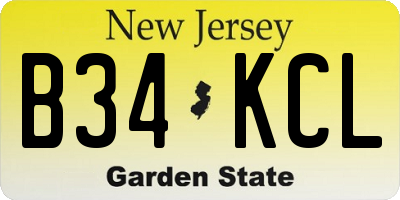 NJ license plate B34KCL