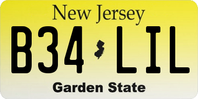 NJ license plate B34LIL