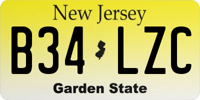 NJ license plate B34LZC