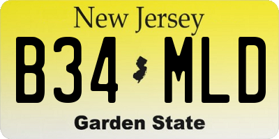 NJ license plate B34MLD