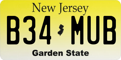 NJ license plate B34MUB