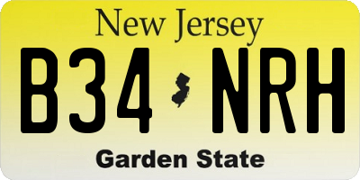 NJ license plate B34NRH