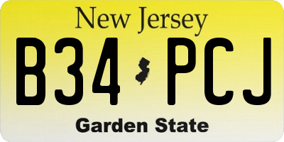 NJ license plate B34PCJ