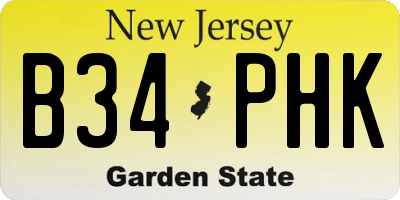 NJ license plate B34PHK