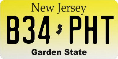 NJ license plate B34PHT