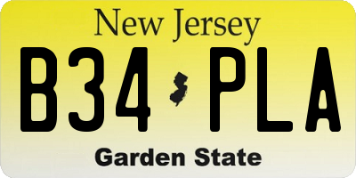 NJ license plate B34PLA