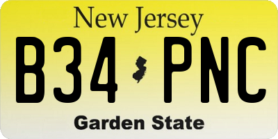 NJ license plate B34PNC