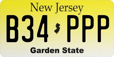 NJ license plate B34PPP