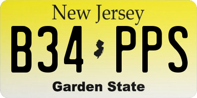 NJ license plate B34PPS