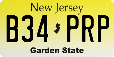 NJ license plate B34PRP