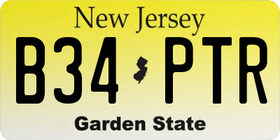 NJ license plate B34PTR