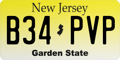 NJ license plate B34PVP