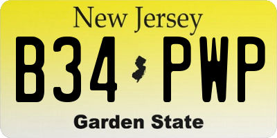 NJ license plate B34PWP