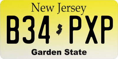 NJ license plate B34PXP