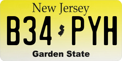 NJ license plate B34PYH
